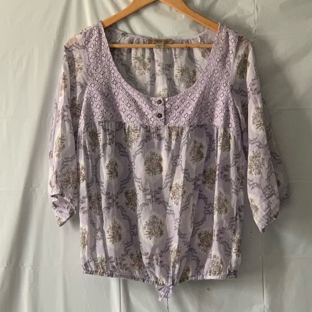 Nine West Vintage America Medium Floral Flowy Blouse